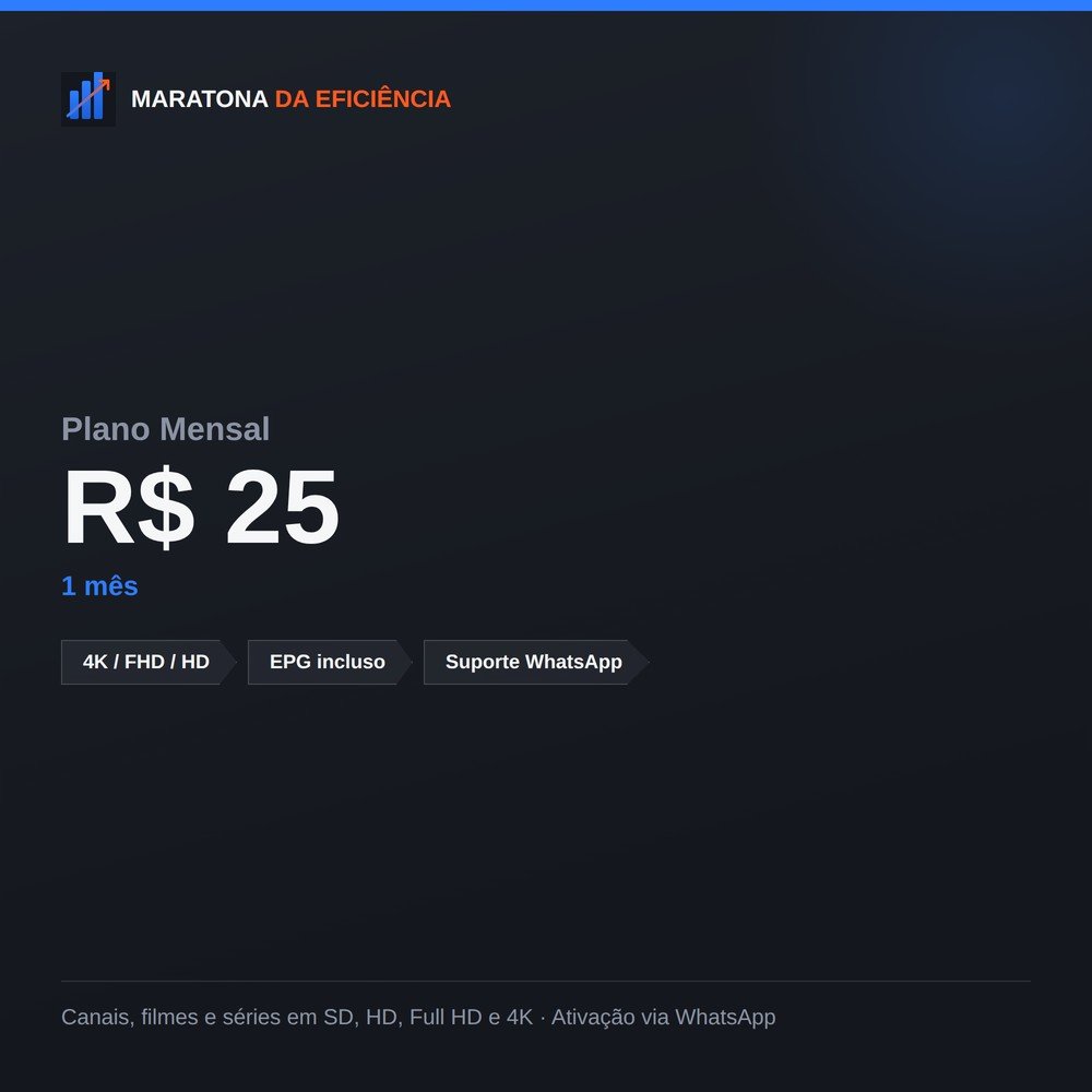 Imagem ilustrativa do Plano Mensal da Maratona da Eficiência